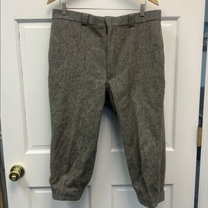 Woolrich Knickers Wool Equestrian Gray Tweed Outdoor Pants Vintage